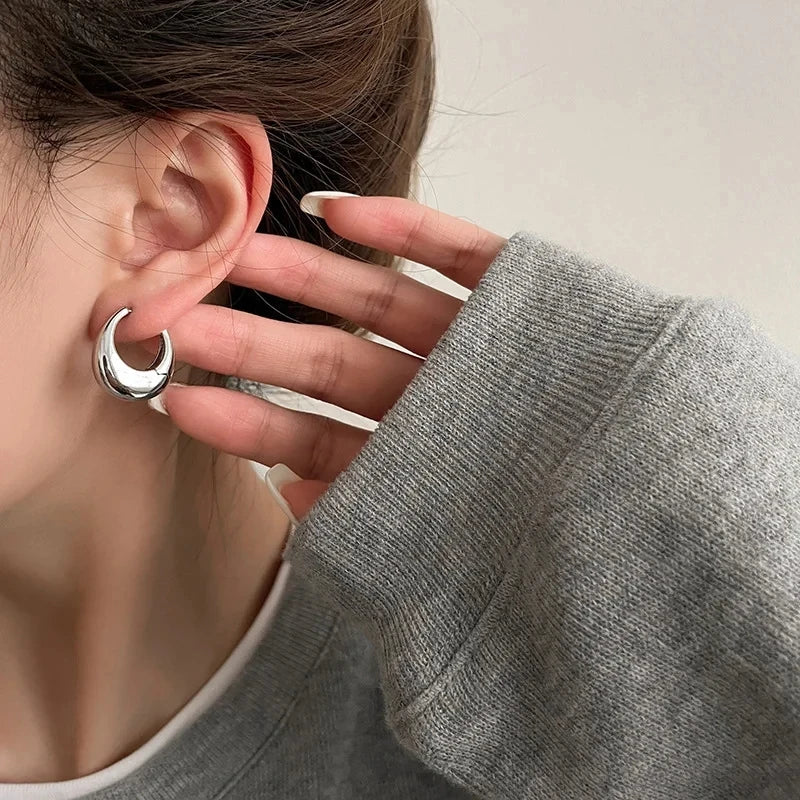 Chunky Hoop Statement Earrings